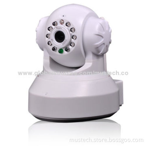 H.264 720P Indoor Wired/Wireless Pan/Tilt Network IP Camera with Night Vision IR-Cut